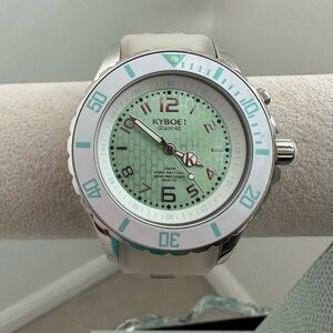 Kyboe 40MM Women’s Stainless Steel Watch, Clear Band